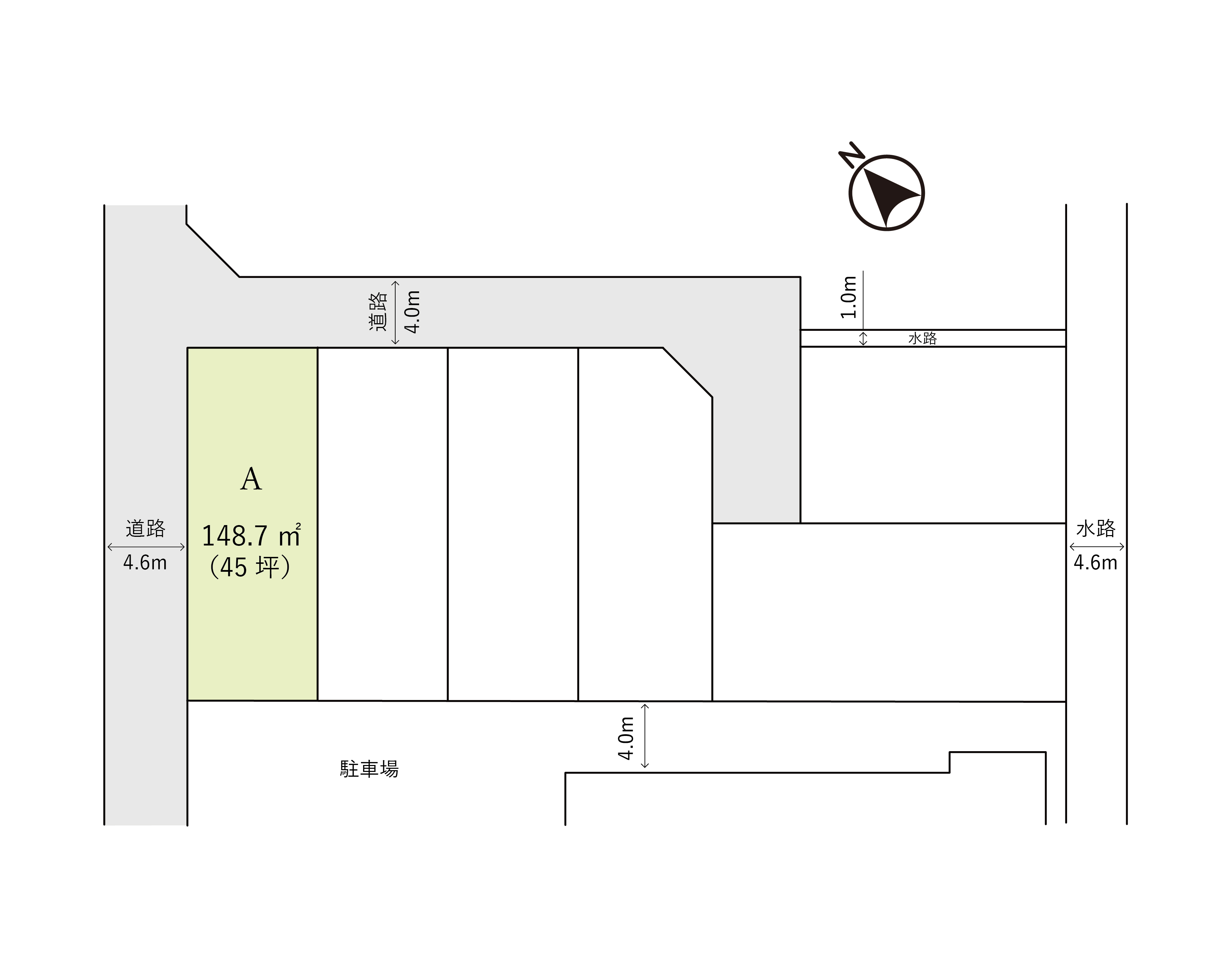 岡崎市矢作町の分譲土地　区画図